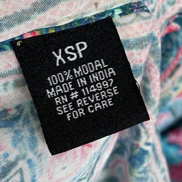 Anthropologie Tolani Bohemian Print Kimono Top Blue Hippie Festival Print XS P - Picture 6 of 9